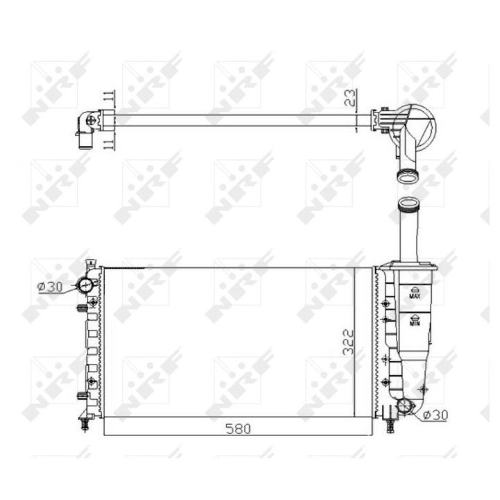 Radiatorius, variklio aušinimas NRF 53601A