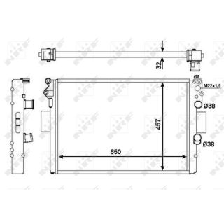 Radiatorius, variklio aušinimas NRF 53652