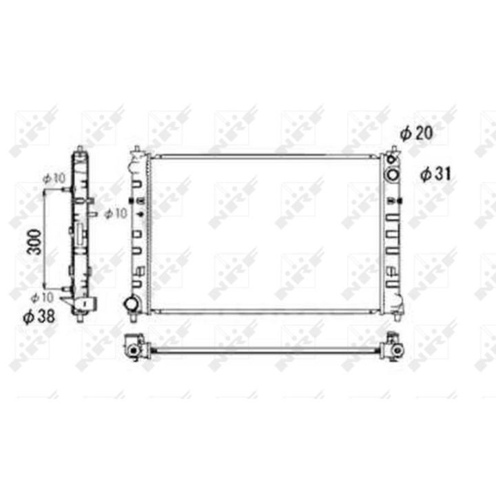Radiatorius, variklio aušinimas NRF 53684