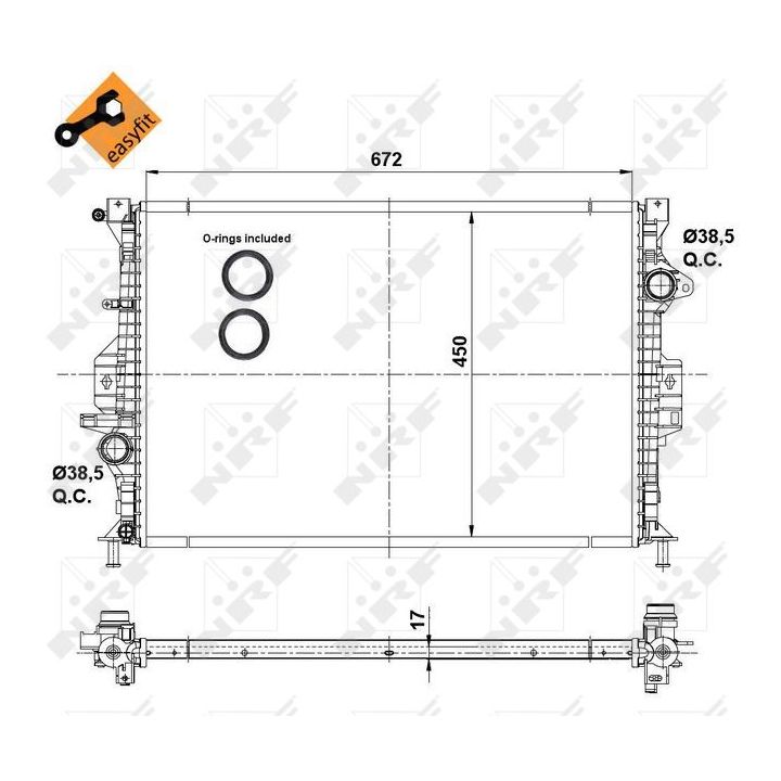 Radiatorius, variklio aušinimas NRF 53737