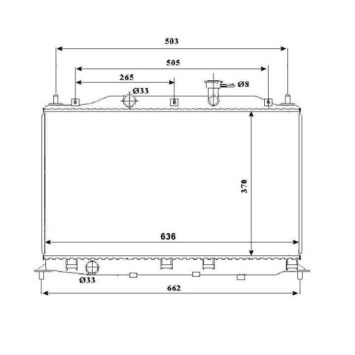 Radiatorius, variklio aušinimas NRF 53822