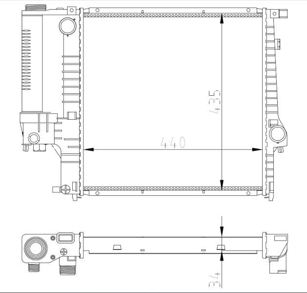 Radiatorius, variklio aušinimas NRF 53849A