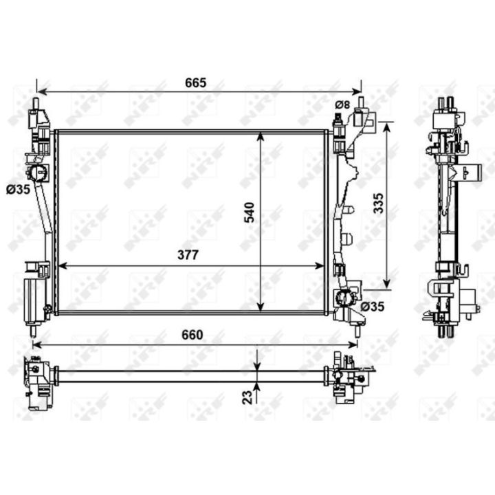 Radiatorius, variklio aušinimas NRF 53981