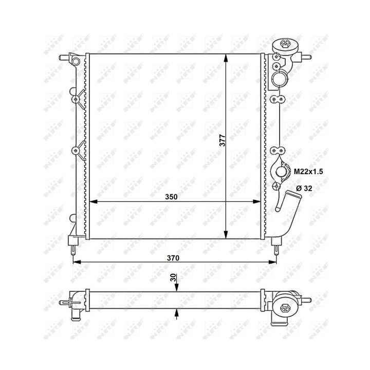 Radiatorius, variklio aušinimas NRF 54685