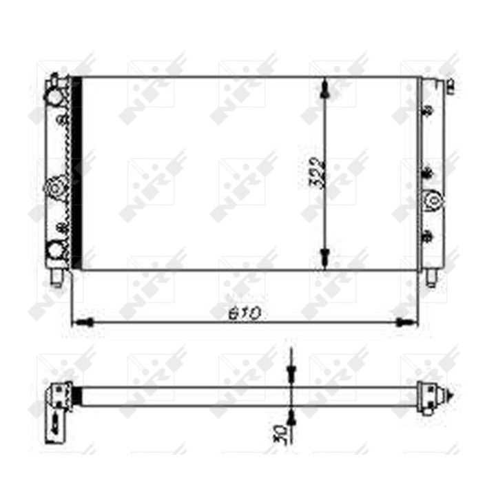 Radiatorius, variklio aušinimas NRF 54700