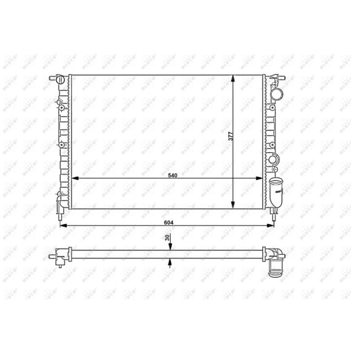 Radiatorius, variklio aušinimas NRF 54706