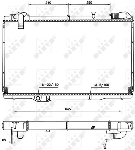 Radiatorius, variklio aušinimas NRF 54750