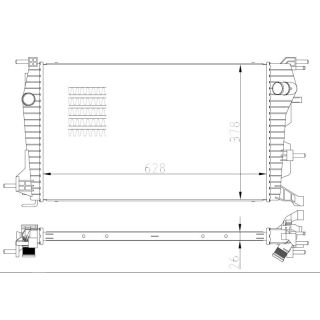 Radiatorius, variklio aušinimas NRF 550004