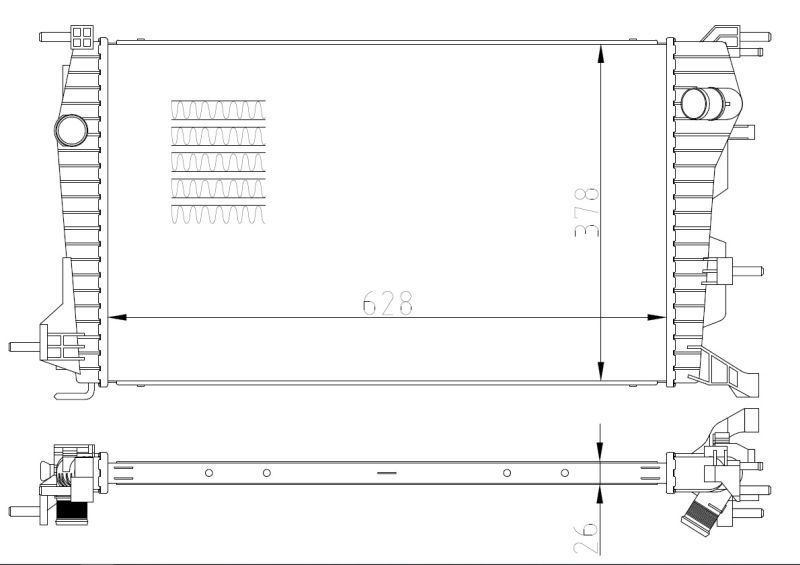Radiatorius, variklio aušinimas NRF 550004