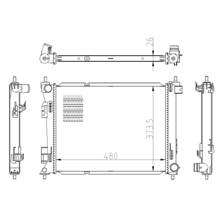 Radiatorius, variklio aušinimas NRF 550039