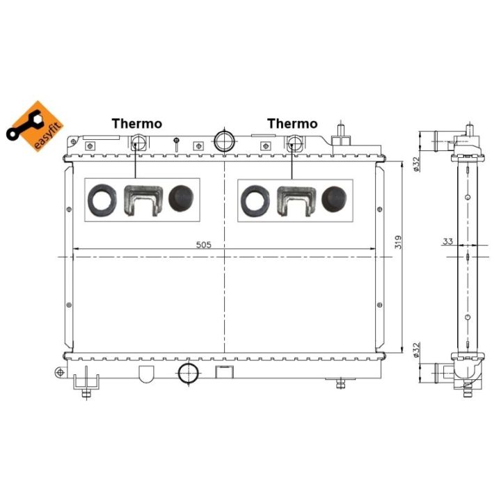 Radiatorius, variklio aušinimas NRF 55305
