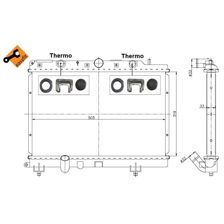 Radiatorius, variklio aušinimas NRF 55307