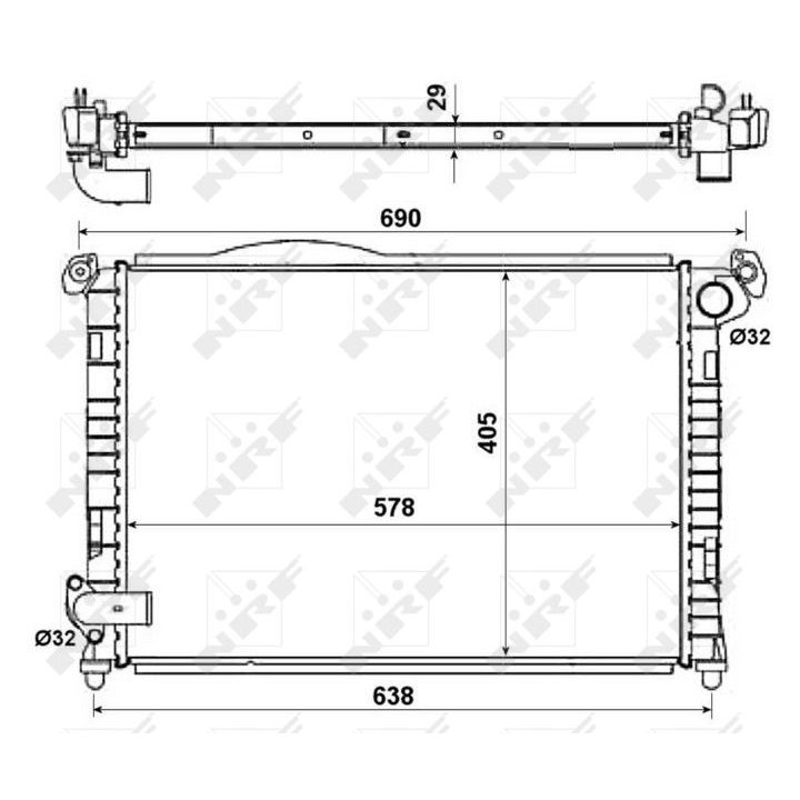 Radiatorius, variklio aušinimas NRF 55338