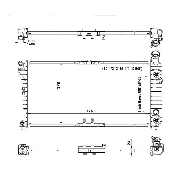 Radiatorius, variklio aušinimas NRF 56002