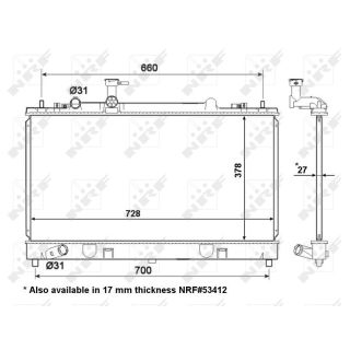 Radiatorius, variklio aušinimas NRF 56063