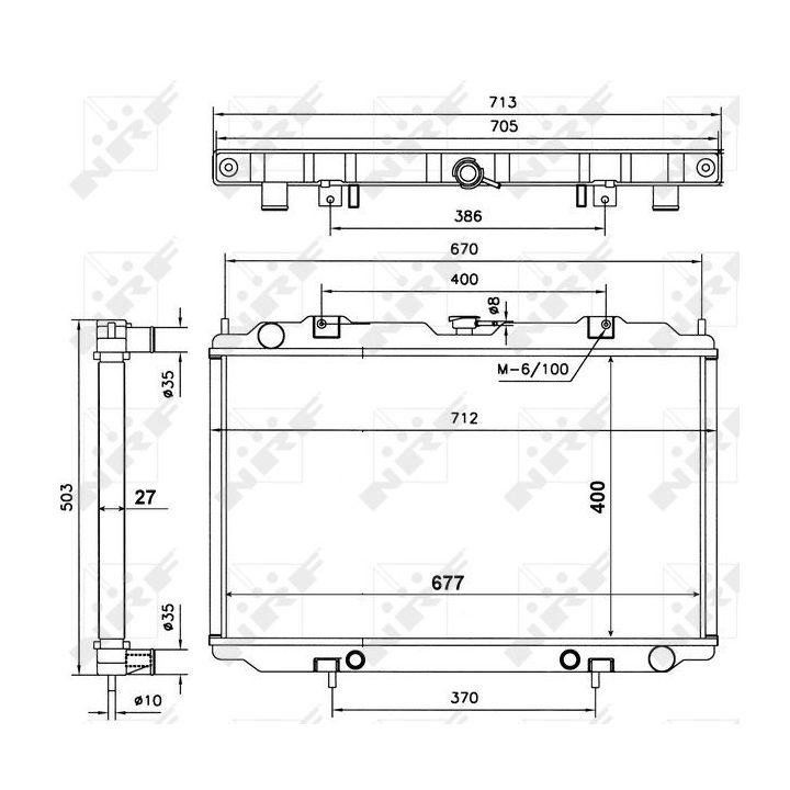 Radiatorius, variklio aušinimas NRF 56087
