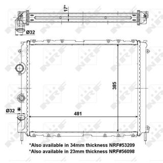 Radiatorius, variklio aušinimas NRF 56099