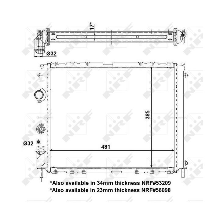 Radiatorius, variklio aušinimas NRF 56099