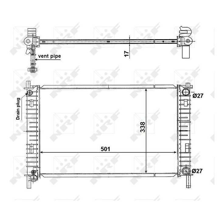Radiatorius, variklio aušinimas NRF 56134