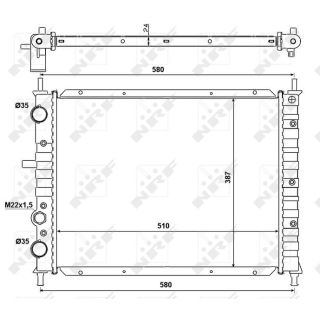 Radiatorius, variklio aušinimas NRF 58013