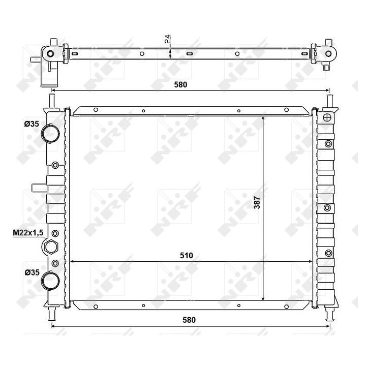 Radiatorius, variklio aušinimas NRF 58013