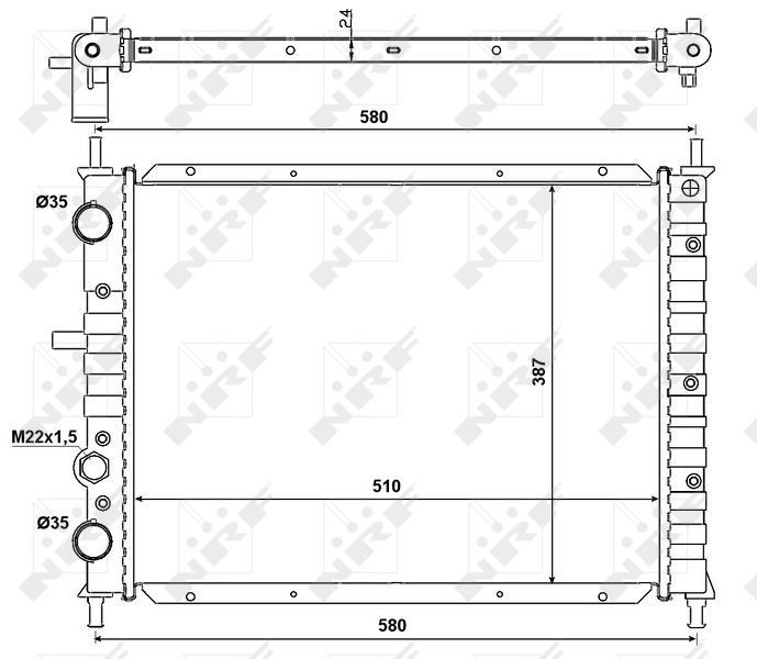 Radiatorius, variklio aušinimas NRF 58013
