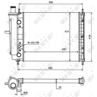 Radiatorius, variklio aušinimas NRF 58015