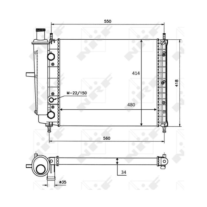 Radiatorius, variklio aušinimas NRF 58015