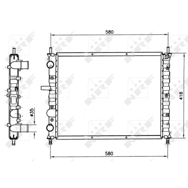 Radiatorius, variklio aušinimas NRF 58017