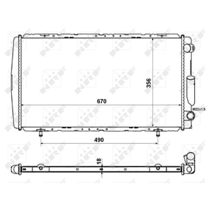 Radiatorius, variklio aušinimas NRF 58111