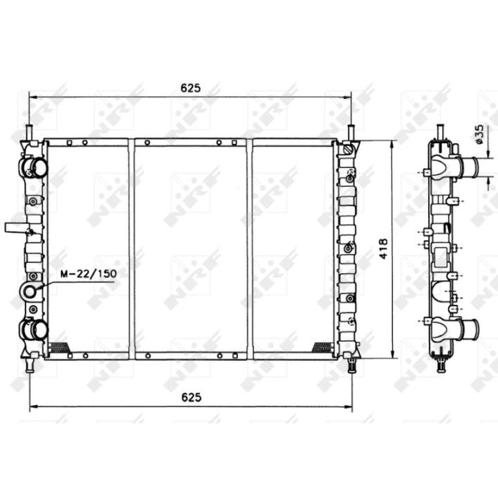 Radiatorius, variklio aušinimas NRF 58122