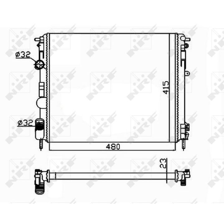 Radiatorius, variklio aušinimas NRF 58148
