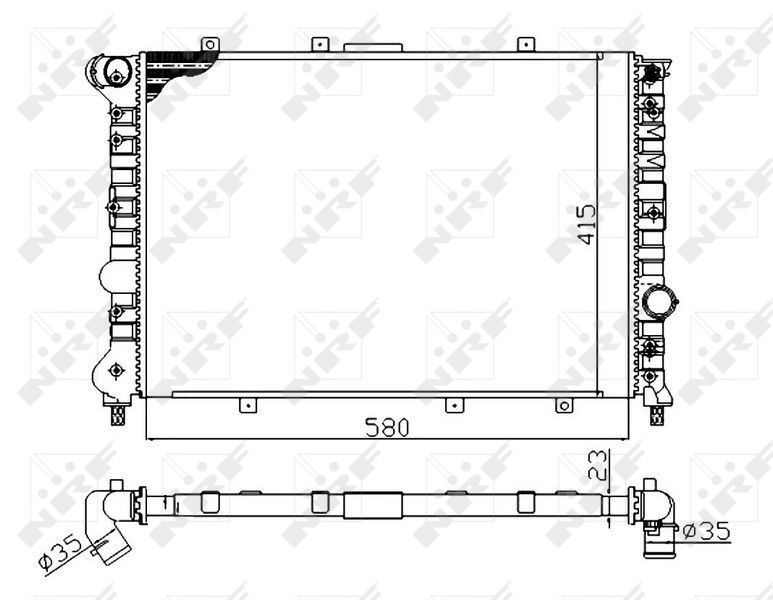 Radiatorius, variklio aušinimas NRF 58202A