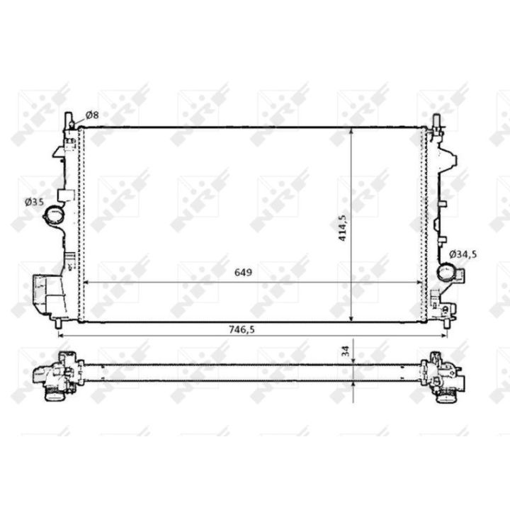 Radiatorius, variklio aušinimas NRF 58204