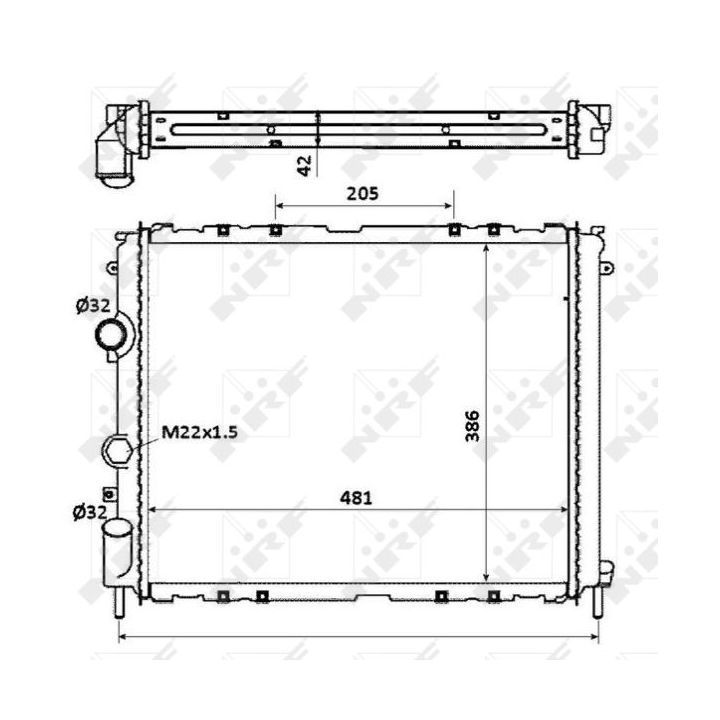 Radiatorius, variklio aušinimas NRF 58210