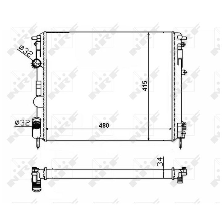 Radiatorius, variklio aušinimas NRF 58217