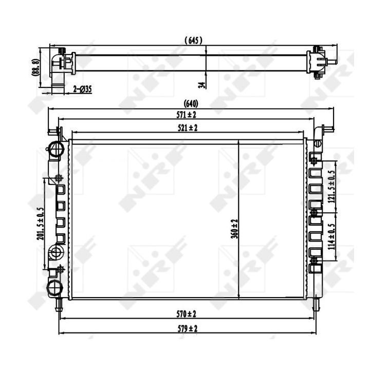 Radiatorius, variklio aušinimas NRF 58219