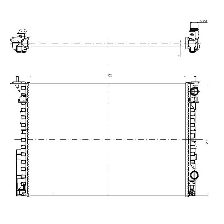 Radiatorius, variklio aušinimas NRF 58242A