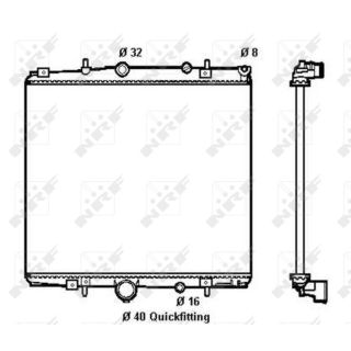Radiatorius, variklio aušinimas NRF 58313
