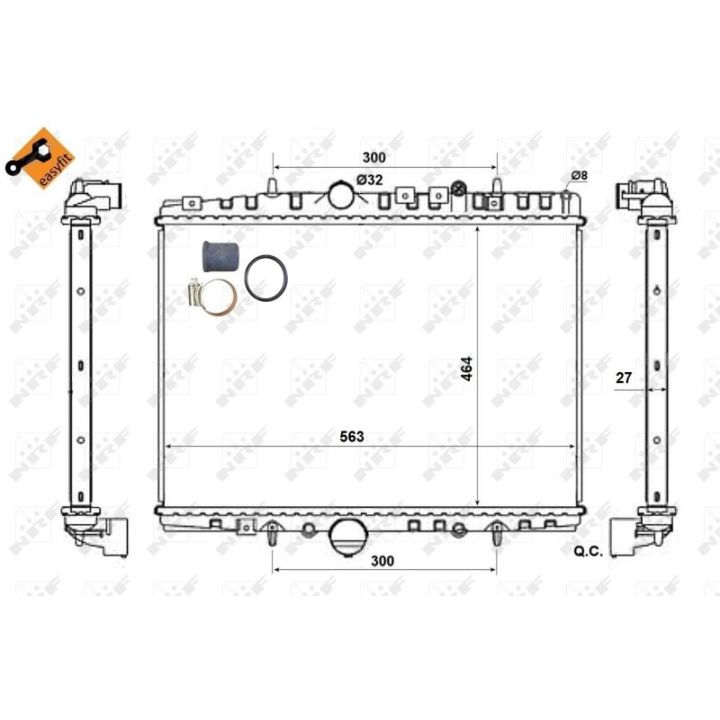 Radiatorius, variklio aušinimas NRF 58315