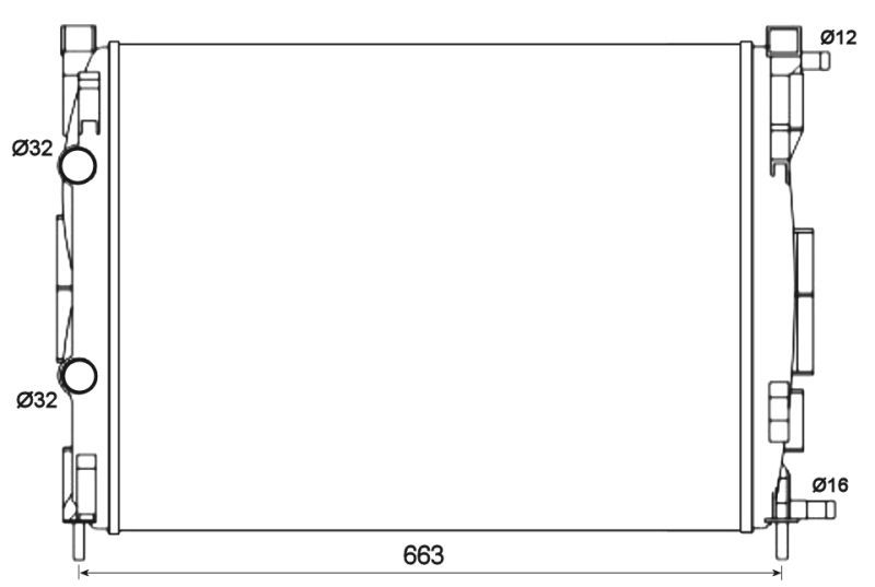 Radiatorius, variklio aušinimas NRF 58327