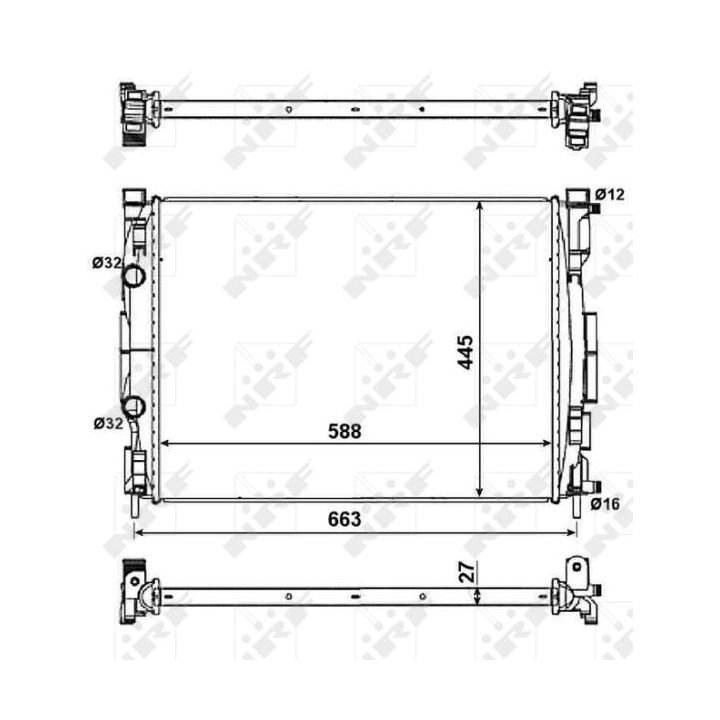 Radiatorius, variklio aušinimas NRF 58329