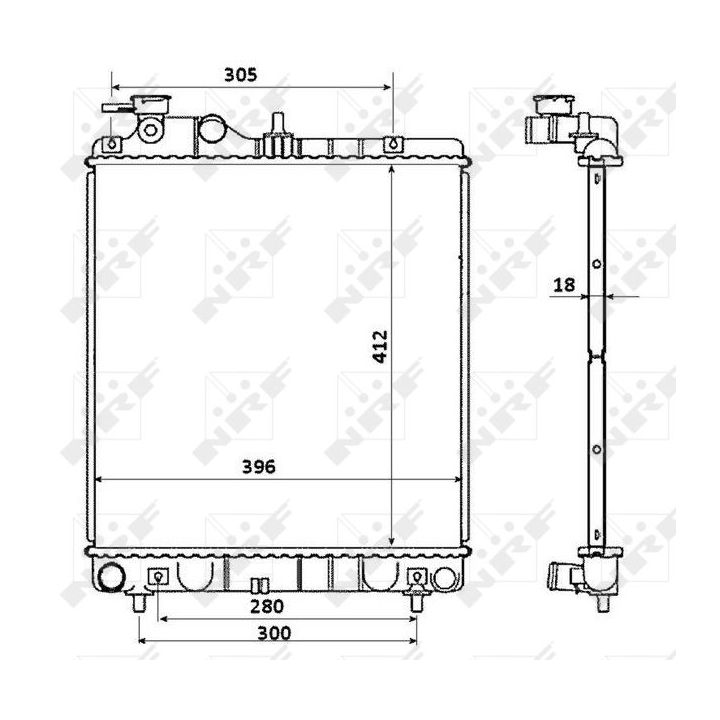 Radiatorius, variklio aušinimas NRF 58354