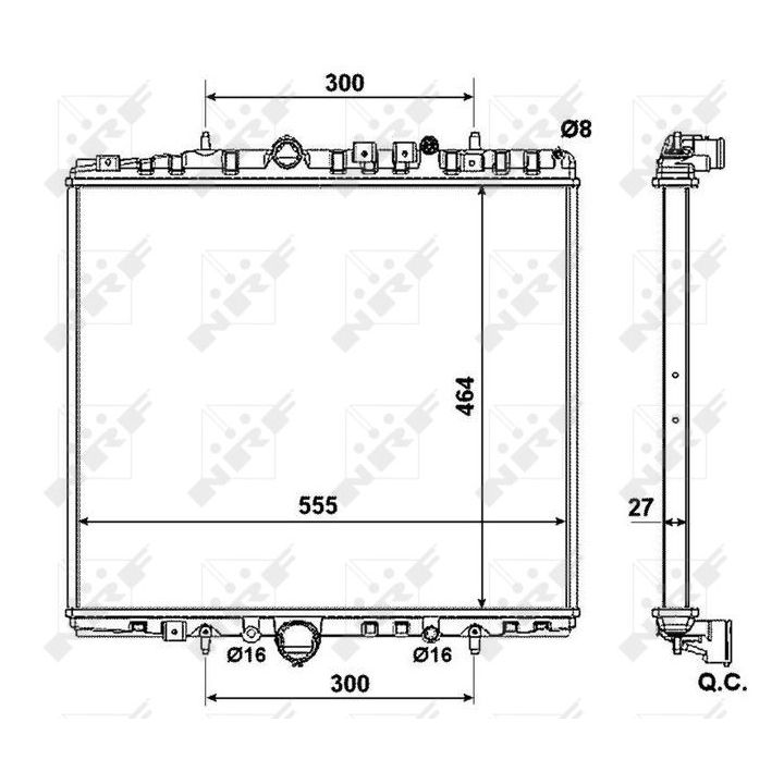 Radiatorius, variklio aušinimas NRF 58373