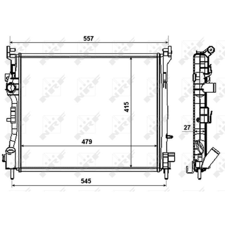 Radiatorius, variklio aušinimas NRF 58374