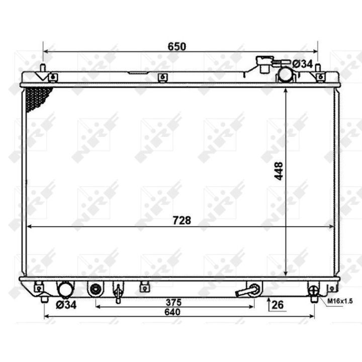 Radiatorius, variklio aušinimas NRF 58378