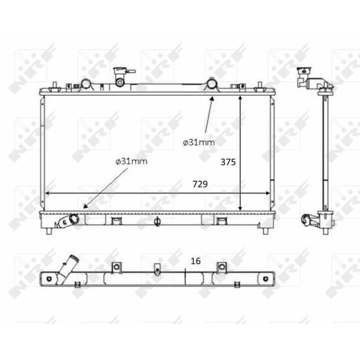 Radiatorius, variklio aušinimas NRF 58381