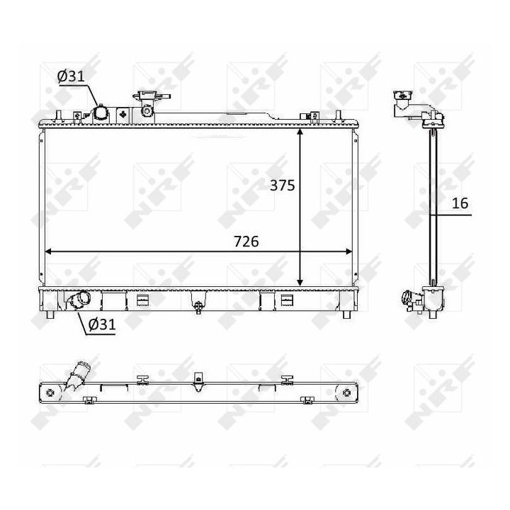 Radiatorius, variklio aušinimas NRF 58393