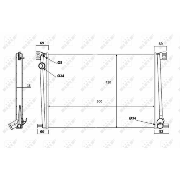 Radiatorius, variklio aušinimas NRF 58472