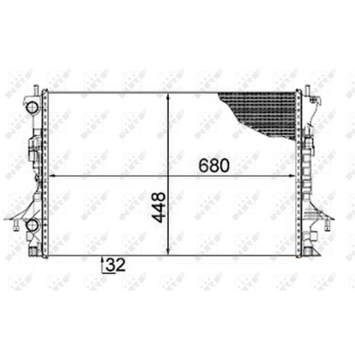 Radiatorius, variklio aušinimas NRF 58479